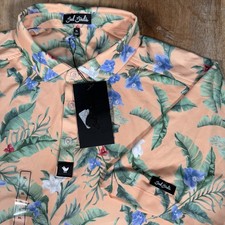 NEW Bad Birdie Core Flora Fiesta Golf Polo Mens XL Performance Stretch Flowers