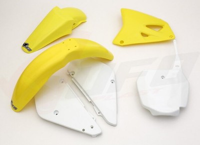 UFO KUNSTSTOFF-KIT SUZUKI RM85 '00-'21 (GELB/WEISS) (SU405E999)