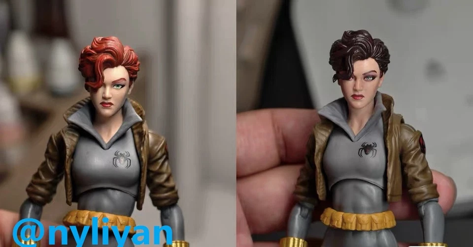 1/12 Female Black Widow Girl Head Sculpt Carved Model For 6''Action Figure Doll - Image 3 of 3