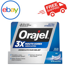 Orajel 3X for Mouth Sores Maximum Strength Gel Tube 0.42oz- From 1 Oral Pain...