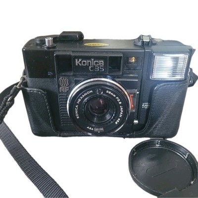  Konica C35 EF D Hexanon 38mm f2.8 point&shoot Film Camera,  Case included