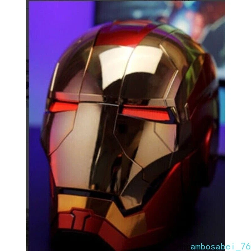 Máscara vestível em estoque Iron Man MK5 capacete controle remoto por voz presentes - Imagem 4 de 4