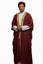 Islamic Robe Shiya Men Cloak Thobe Overcoat Traditional Arab Wear wool stuff