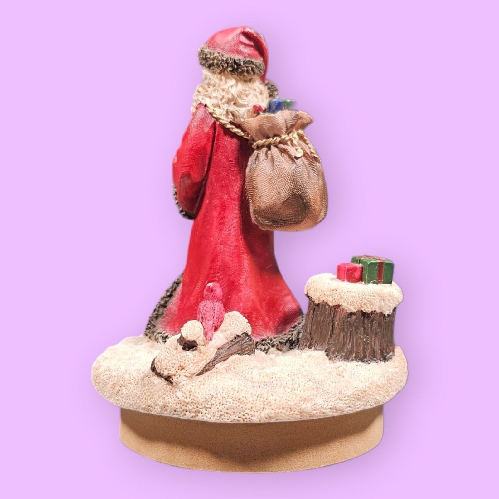 Vintage Old World Santa Candle Jar Topper from Our America Gift