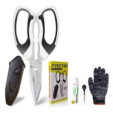 Heavy Duty 8'' Multipurpose Scissors with Protective Cover, Stainless Steel S...