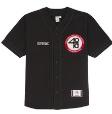 Supreme 40 Acres Twill Baseball Jersey Black Sz M