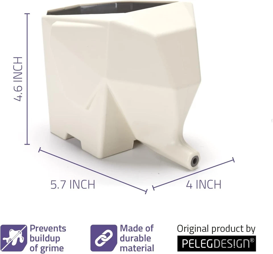 PELEG DESIGN Escurridor de Cubiertos Elefante - Divertido Utensilio Auto Drenaje Secado Rac Foto 4 de 4