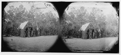 Petersburg Virginia 1860s Col Ira Spaulding Quarters 50th NY Engineers Camp