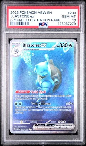 PSA 10 Blastoise Ex #200 2023 Pokemon Mew 151 126967279