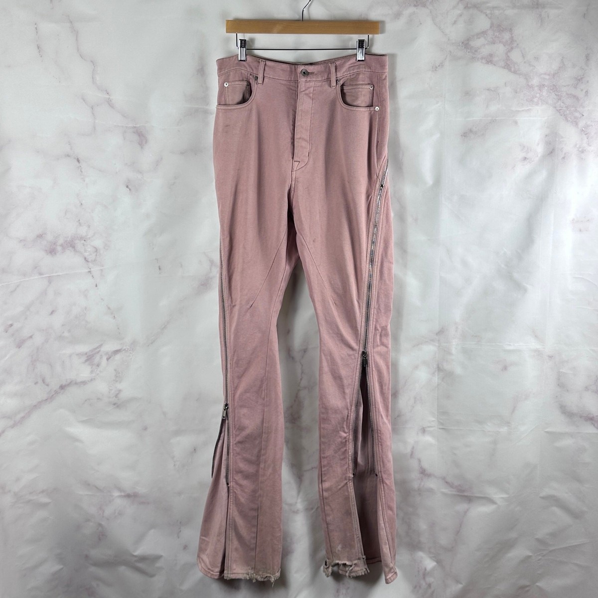 Rick Owens DRKSHDW Bolan Banana Cut Faded Pink Denim S/S23 Edfu