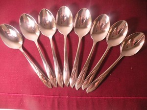 Set Of 8 Place Oval Soup Spoons Gorham Americraft Lisa Stainless Steel 6 3/4"