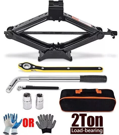 2 Ton,3 Ton Scissor Jack Handle Crank Wheel Lug Wrench Tool Kit Car Garage Tire - Image 4 of 4