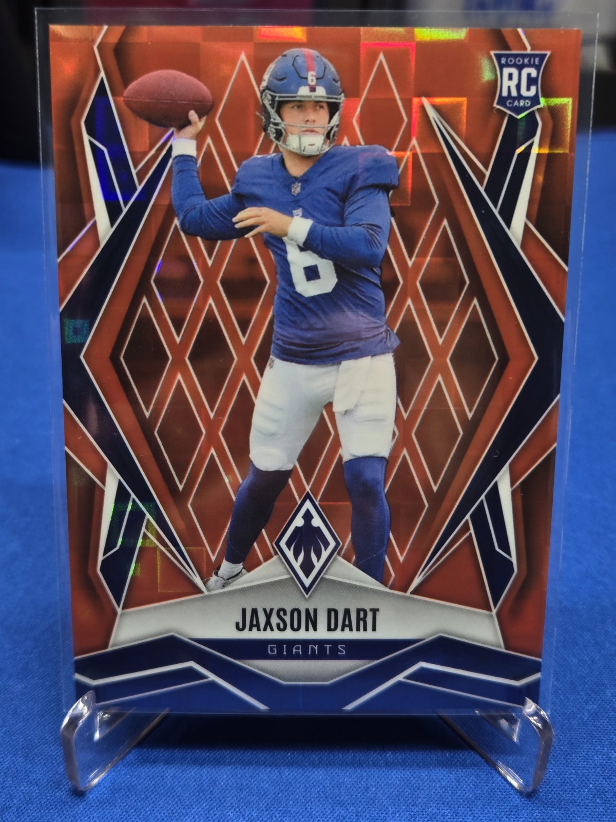2025 Panini Phoenix #200 Jaxson Dart Orange Pandora #/189 New York Giants RC