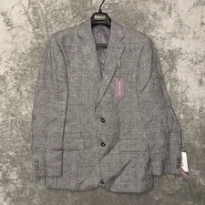 Michael Kors Men Glen Plaid Kalina Linen Single Breasted Classic Sport Coat 38 R