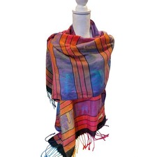Pashmina 100 Cashmere Rainbow Elephant Print Scarf Shawl Wrap Fringe