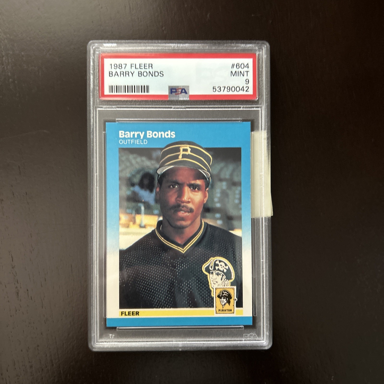 Fleer 1987 Barry Bonds Rookie #604 Pittsburgh Pirates PSA 9 Graded Card