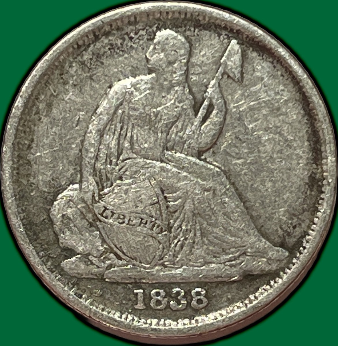 1838-O No Stars Seated Liberty Dime Very Fine VF Coin #28714 | eBay