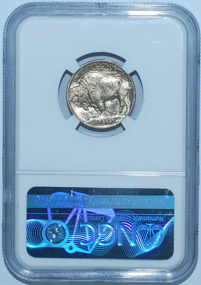 1913 NGC MS67 T1 Type 1 Buffalo Nickel - Image 2 of 2