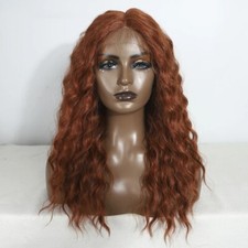 Ginger 4x4 Lace Front Wig Long Curly 100 Human Hair Wig For Women
