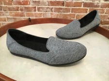 H by Halston Karina Heather Grey Twist & Flex Slip on Loafer Flat Shoes New