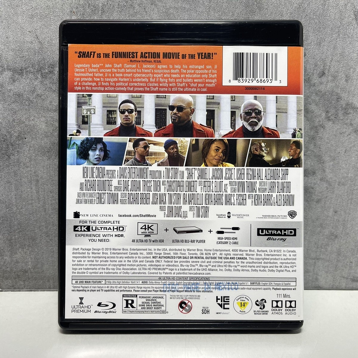 Shaft (4K Ultra HD, 2019) UHD Samuel L. Jackson Richard Roundtree