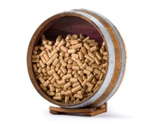 Wine Barrel Cork Holder Round Wall/ Handmade, Napa Valley
