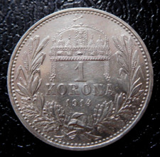 HUNGARY / SILVER 1 KORONA 1./ 1914 K-B Extra!