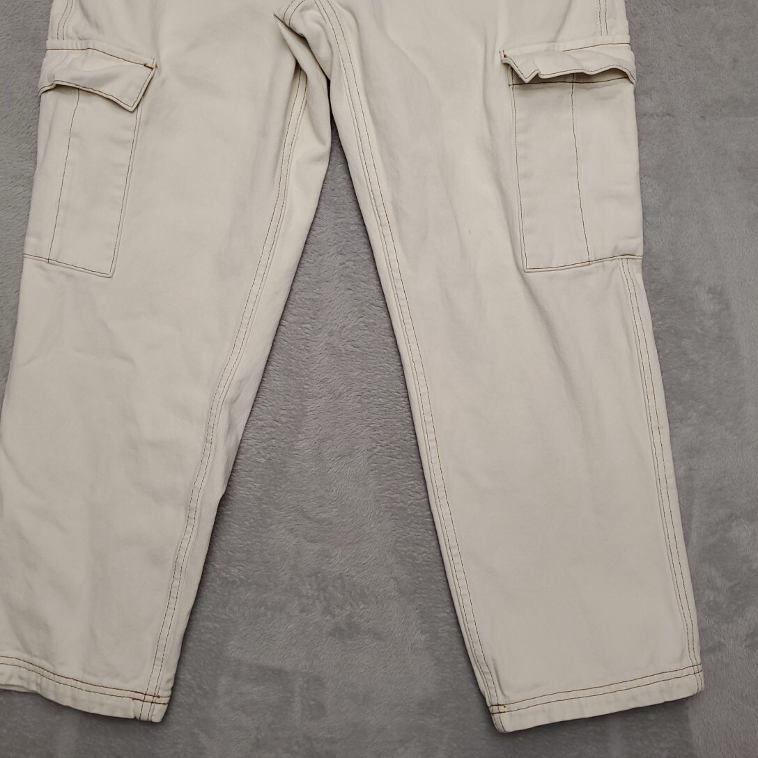 Pacsun Cargo pants Mens Large White Twill Elastic Waist Y2k Retro Skate  Utility