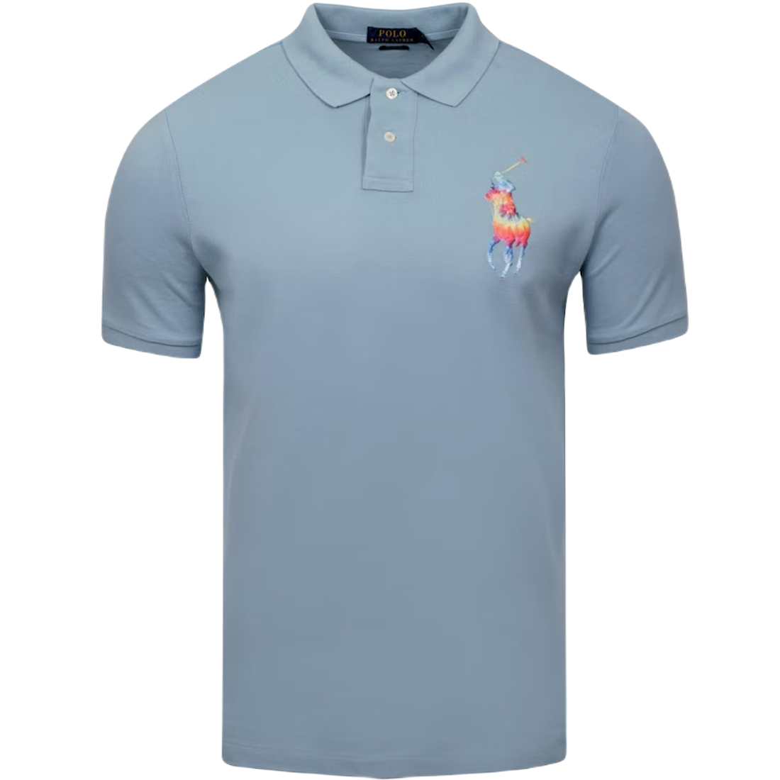 Polo Ralph Lauren Men's, Animated Tie-Dye Big Pony Mesh Polo Shirt, Blue, XL