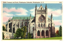 Vintage Postcard 1953 Washington Cathedral, N Transept & Porch, Washington, DC