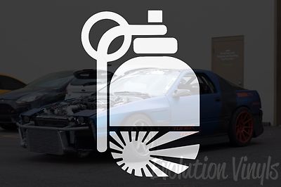 Rising Sun Grenade Sticker Decal V1 - JDM Lowered Stance Turbo Boost Drift Race