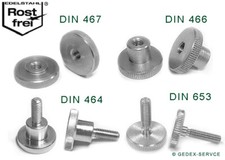 DIN464 DIN653 Rändelschraube M3 M4 M5 M6 M8 M10 DIN466 DIN467 Rändelmutter A1