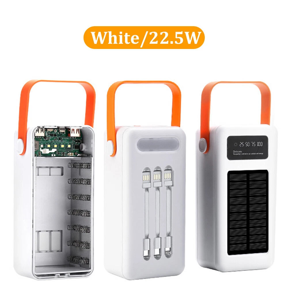 Power Bank DIY Case Kit with 21x18650 Battery Support Fast Charging Detachable Shell Box for Custom Builds