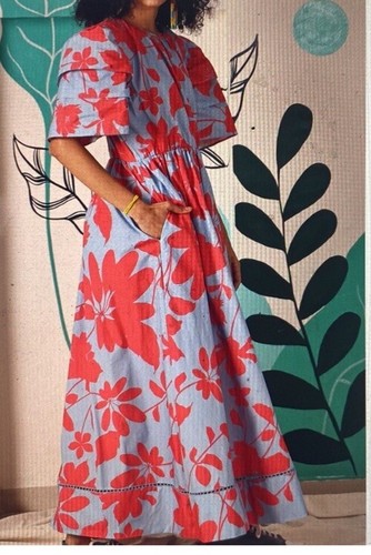 Maude Vivante Floral Maxi Dress M