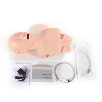 PVC Intubation Manikin Study Teaching Model Airway Management Trainer W/ Alarm