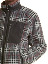 Men Burberry Fleece Jacket Dark Funnel-Neck Fleece S EU48 UK/US38
