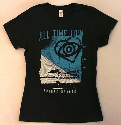 ALL TIME LOW Future Hearts Junior Size Large Black T-Shirt (B)