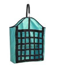 Webbed nylon slow feed hay bag