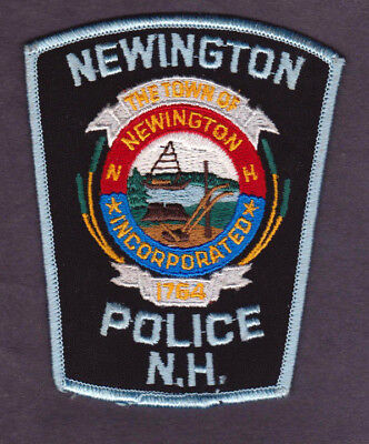 hampshire newington embroidered patch police town vintage