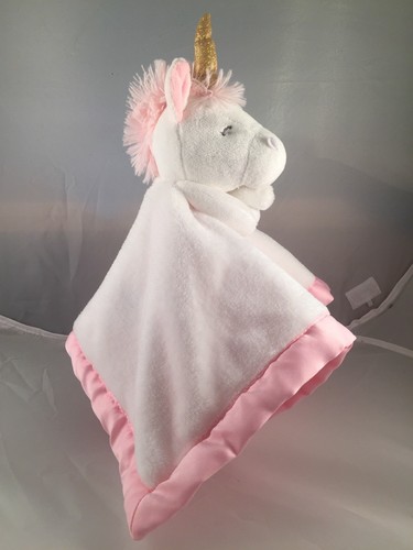 Carters Pink White Unicorn Lovie Security Blanket Lovey