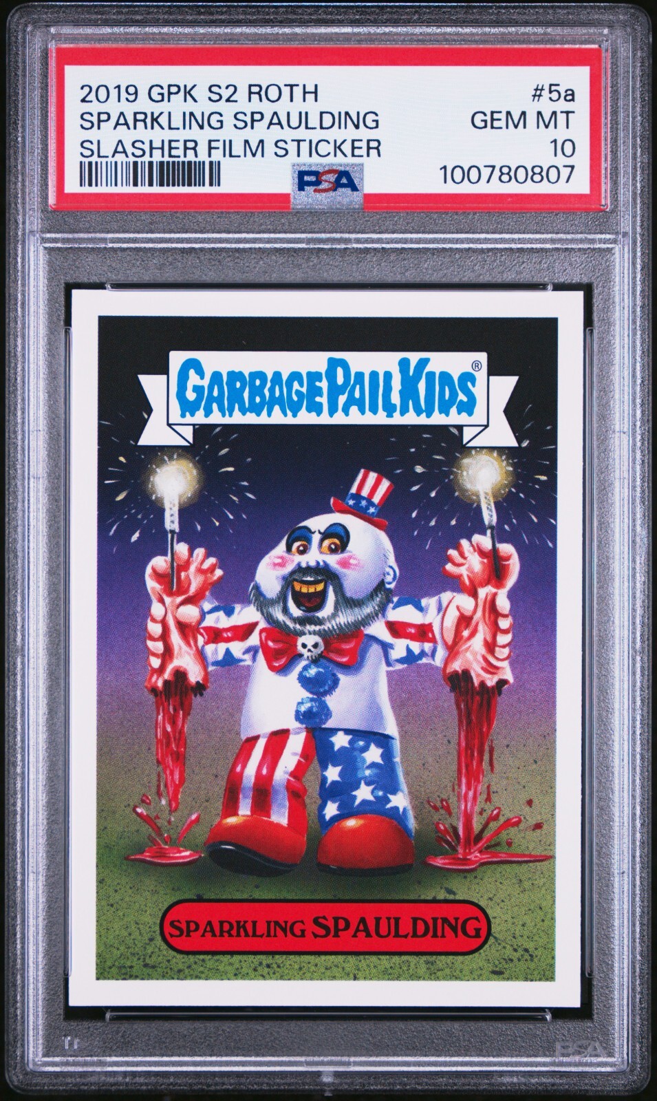 2019 Garbage Pail Kids Revenge of Horror-ible SPARKLING SPAULDING 5a PSA 10 GEM