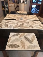 13 Piece Beaded Dining Table Set With 1 Table Runner 6 Placemats And 6 Coasters