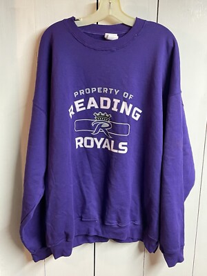 Reading Royals Crew Neck Sweatshirt XXL 2XL Purple ECHL Flyers Phantoms
