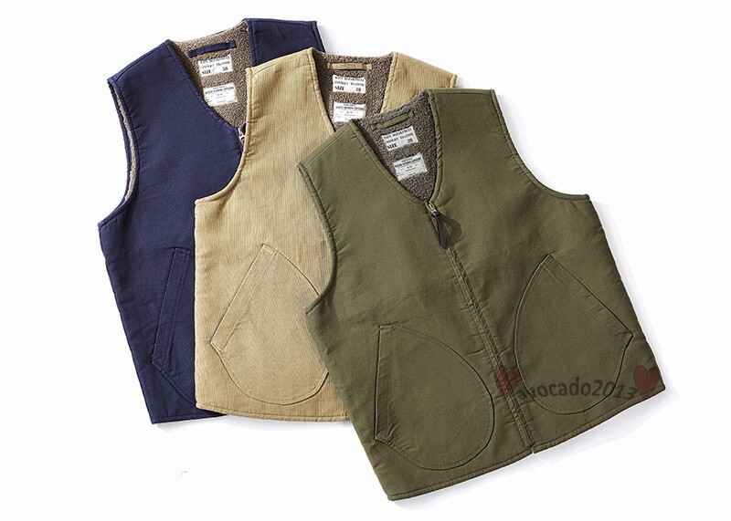 Men's Classic WW2 US Navy Deck Vest Vintage Military Winter Fleece Waistcoat