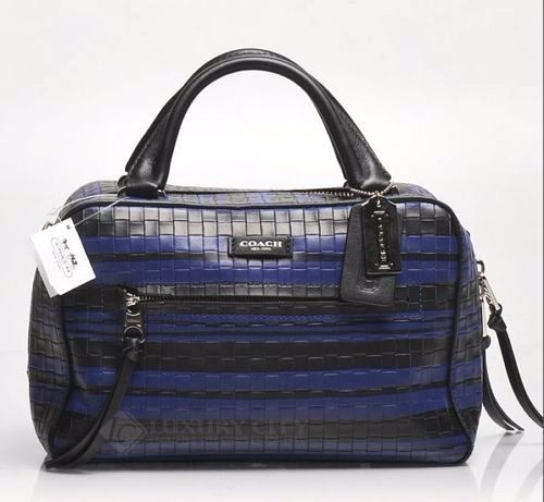 NWT Coach Bleecker Embossed Woven Leather Small Toaster Satchel
