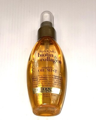 OGX Organix Thick & Full Biotin & Collagen Weightless Oil Mist 4 fl oz