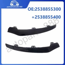 Pair Bumper Face Bar Trims Molding Step Pads Set of 2 Front Driver & Passenger