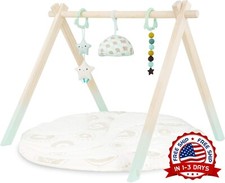 Baby Play Gym - Gimnasio de madera para beb s con 3 juguetes colgantes. neuvo.