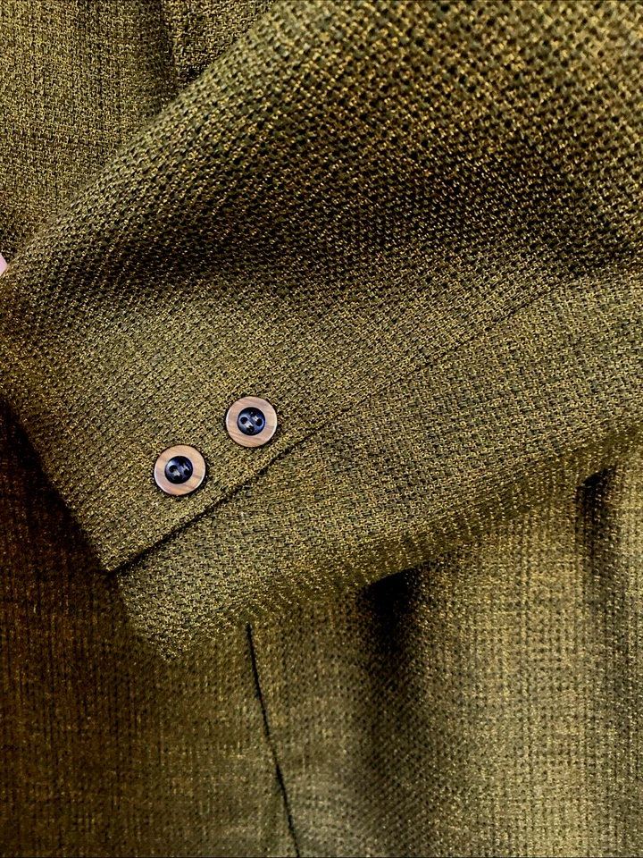 Blazer Abrigo Deportivo Rockabilly De Colección Atomic Fleck Años 50 60 Mod Verde Hollywood Foto 3 de 4