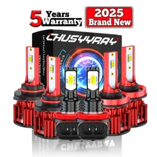 9005 H11 H11 LED Headlight+Fog Light Super Bright Bulbs Kit 8000K White High Low